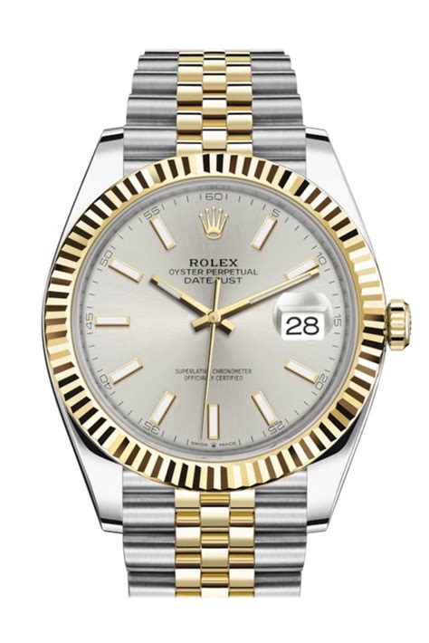 rolex datejust gold and silver.